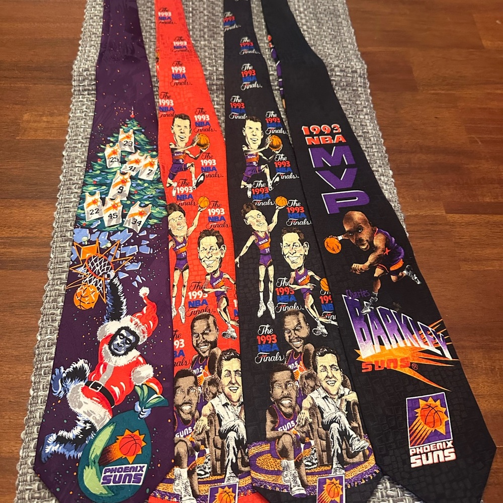 Win Lose or Tie Phoenix Suns 1993 NBA Finals Themed Ties Collection